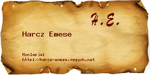 Harcz Emese névjegykártya